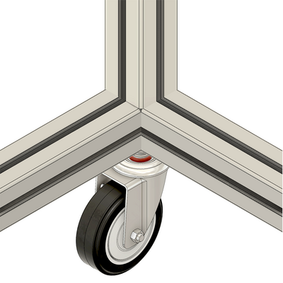 31-SM10D4-5 MODULAR SOLUTIONS CASTER 4" SWIVEL, M10 STEM